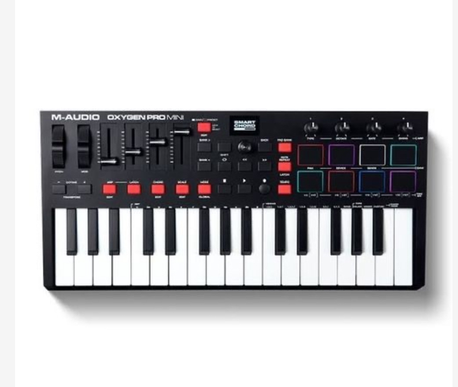 This is a midi keyboard for playing keys and other virtual instruments